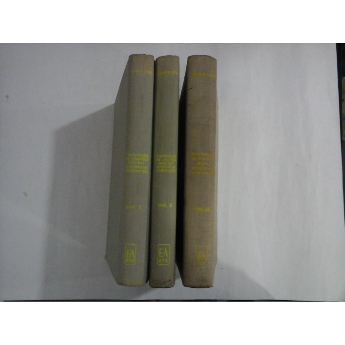CONTRIBUTII LA STUDIUL SATELOR DEVALMASE ROMANESTI - HENRI H. STAHL - 3 volume